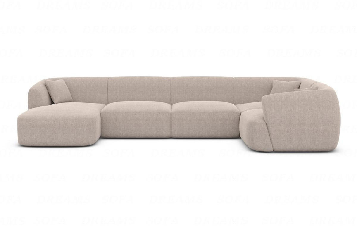 WOHNLANDSCHAFT Azura Beige Strukturstoff - Beige, Kunststoff (325/78/177cm)