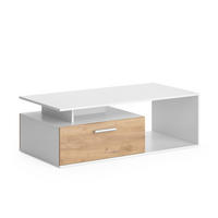 COUCHTISCH Roland Weiß/Goldkraft Eiche 118 x 59 cm - Eiche Wotan/Weiß, Holzwerkstoff (59/118/39.8cm) - Vicco