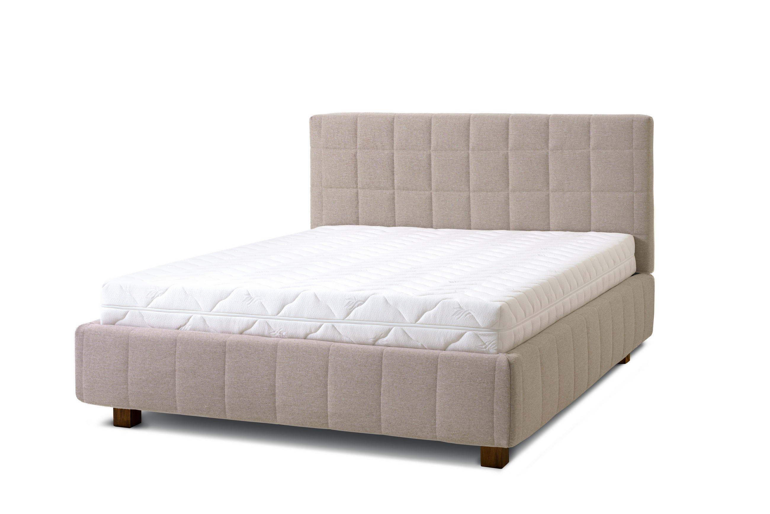 POLSTERBETT Quadro Grande 180x200 in Siena Beige - Beige, Holz (180/200cm) - Letti Moderni