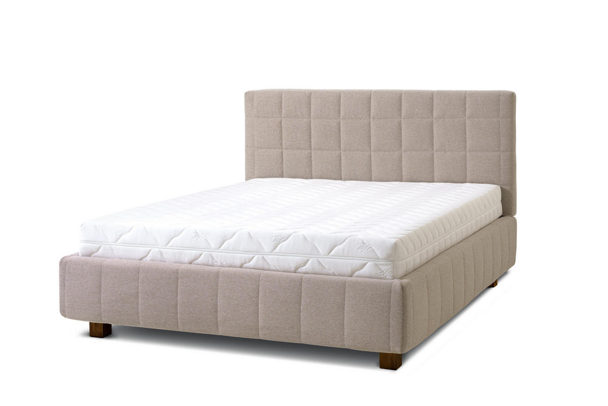 POLSTERBETT Quadro Grande 160x200 in Siena Beige - Beige, Holz (160/200cm) - Letti Moderni