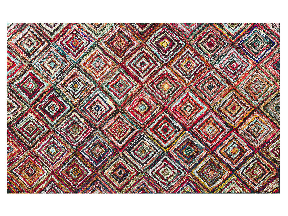 TEPPICH geflochten Kaiseri 200/140 cm - Multicolor, Textil (140/200cm) - Beliani