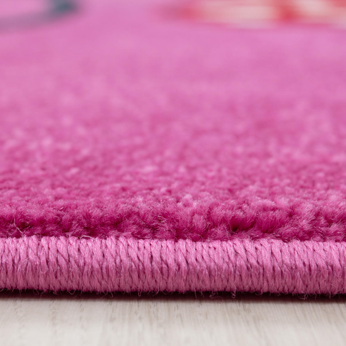 KINDERTEPPICH Eule Polypropylen gewebt saugroboter Kurzflor Kinderzimmer Violett Rund 120x120 - Lila, Textil (120/120cm) - KADIMA DESIGN