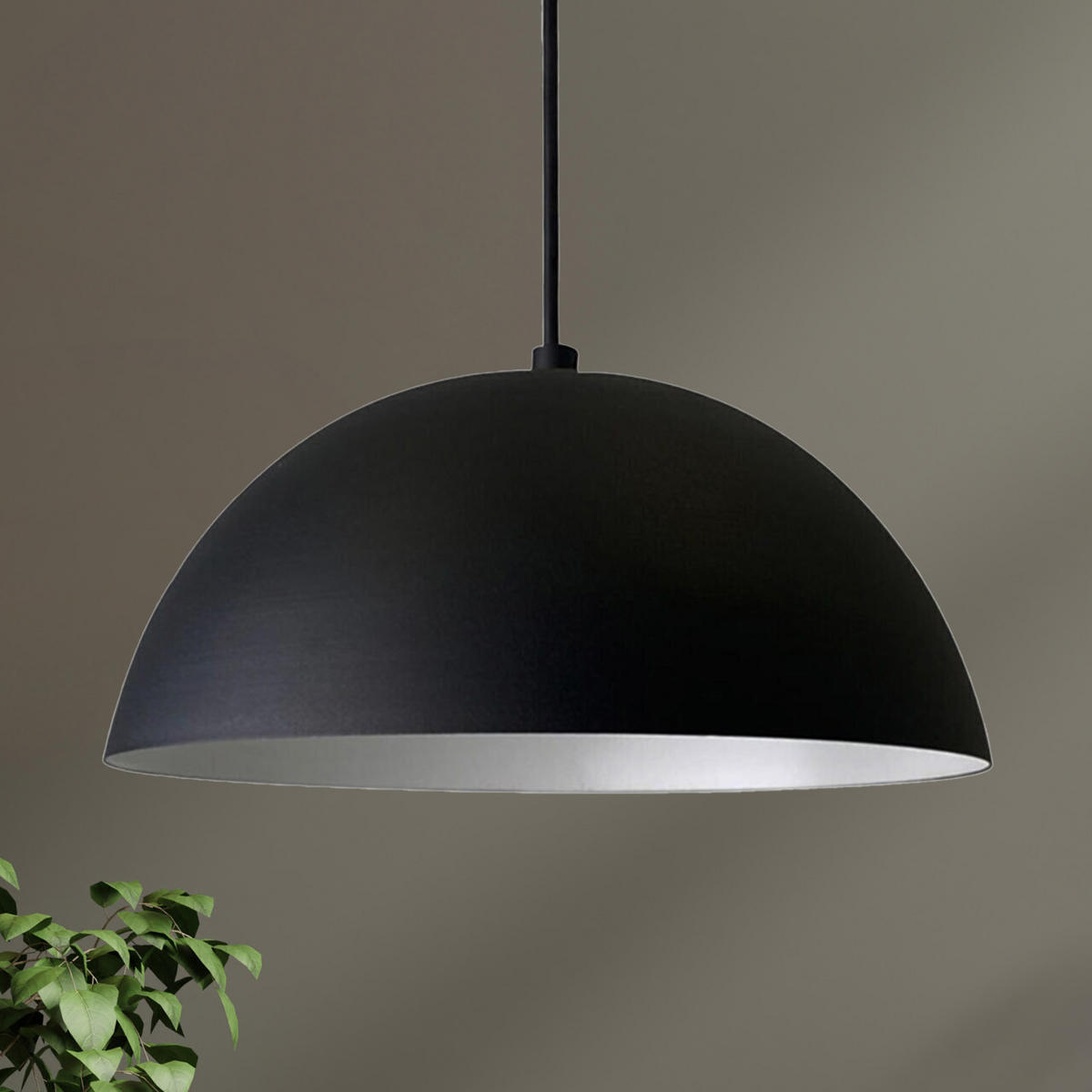 PENDELLEUCHTE Lipeo Vintage 26/15 cm - Schwarz/Weiß, Holz/Metall (15/26/15cm) - Bamyum