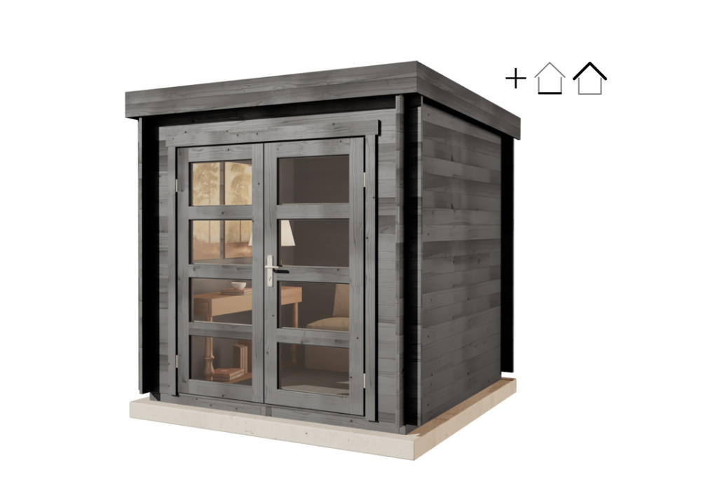 Alpholz Gartenhaus Grau 230x228x230 cm