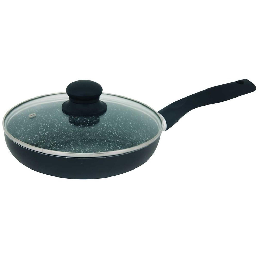 PFANNE Schwarz 46/28/5.2 cm KH3959 - Schwarz, Glas (28cm) - Kinghoff 