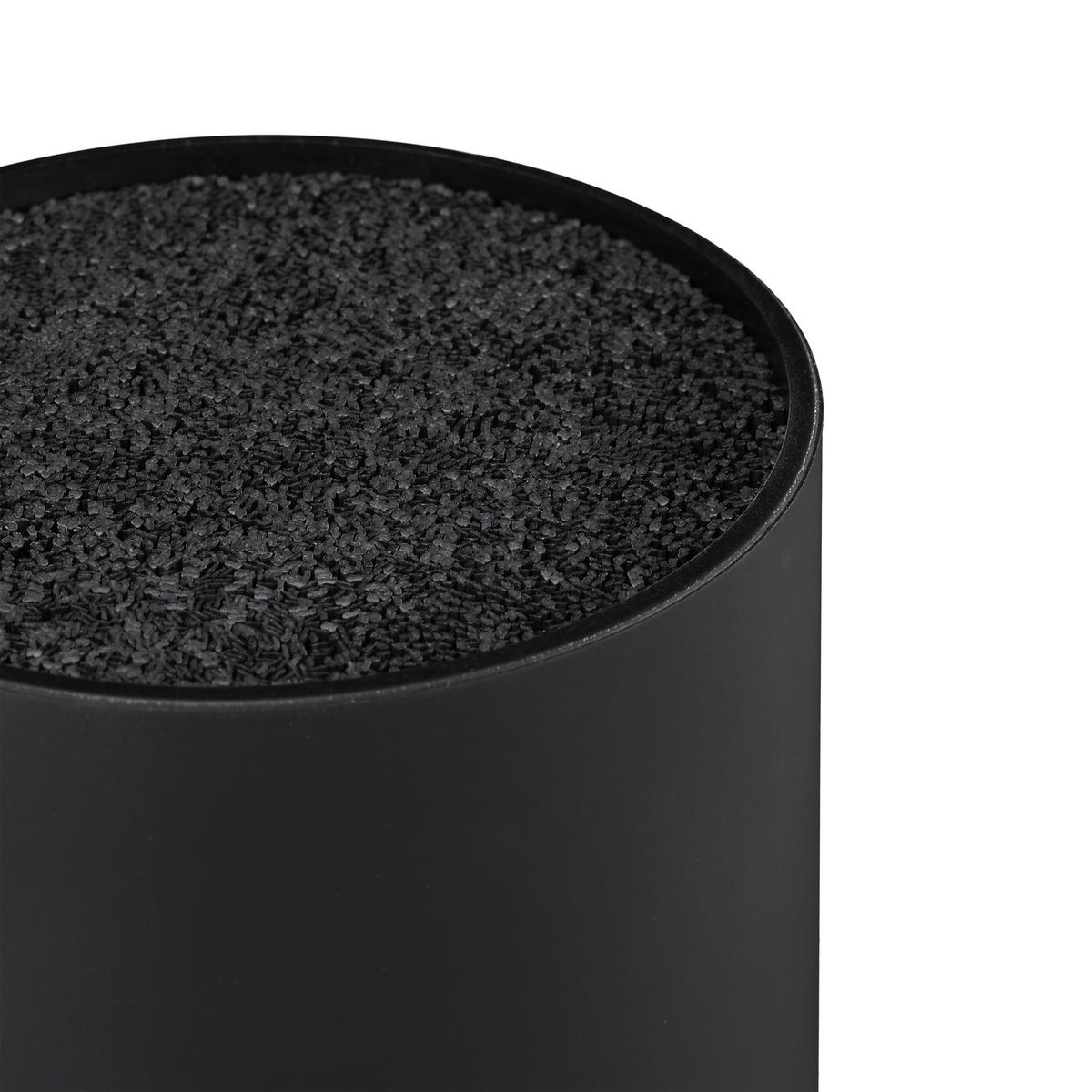 MESSERBLOCK rund - Schwarz, Kunststoff/Metall (11/22/11cm) - Relaxdays