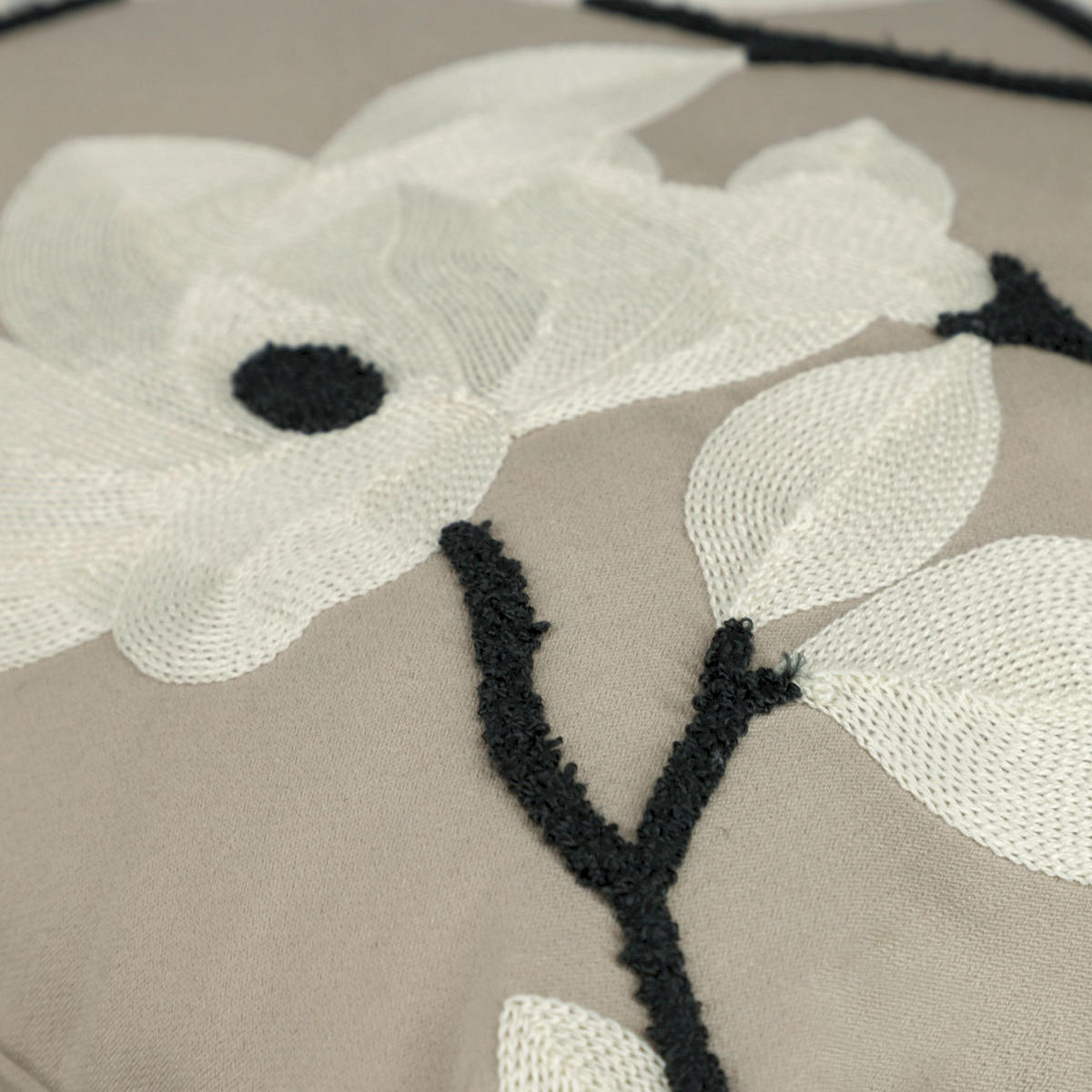 ZIERKISSENHÜLLE FLEUR - Beige, Textil (45/45cm) - Schöner Wohnen
