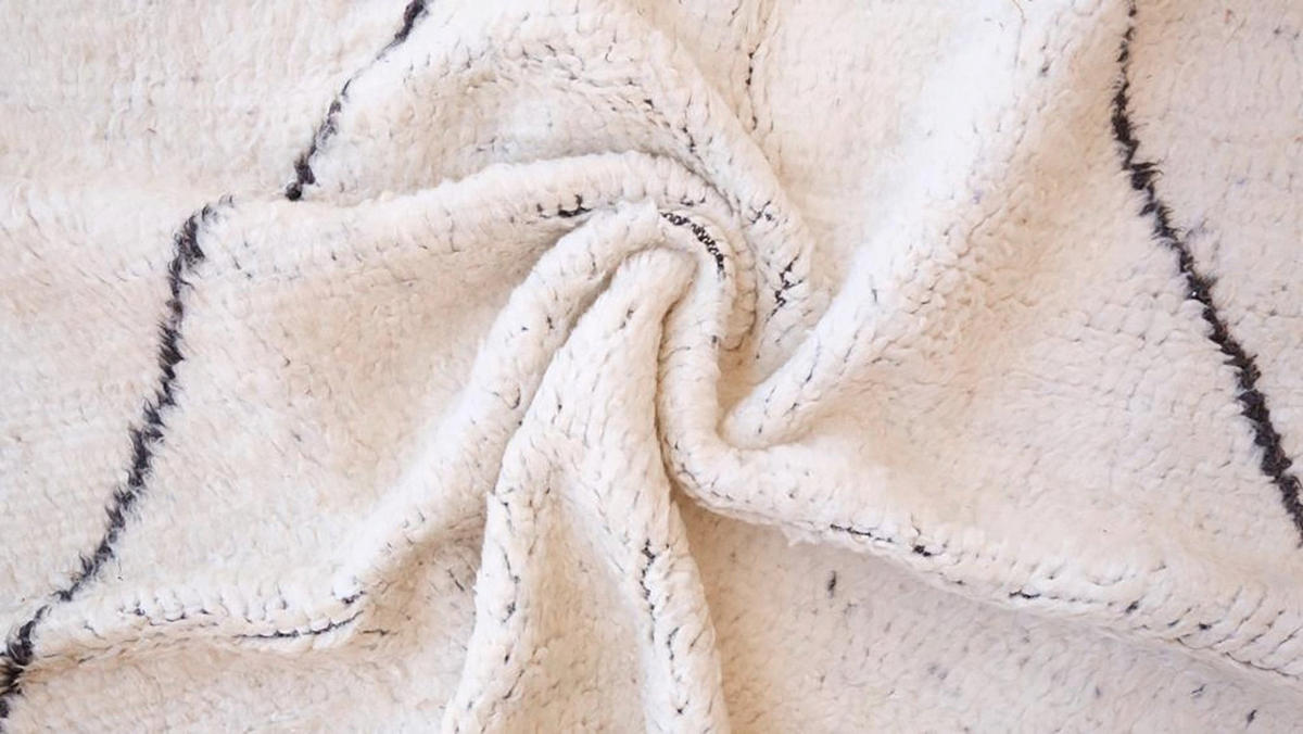 BERBERTEPPICH aus reiner Wolle 168x 261 cm - Beige, Naturmaterialien (168/261cm) - AFK Living