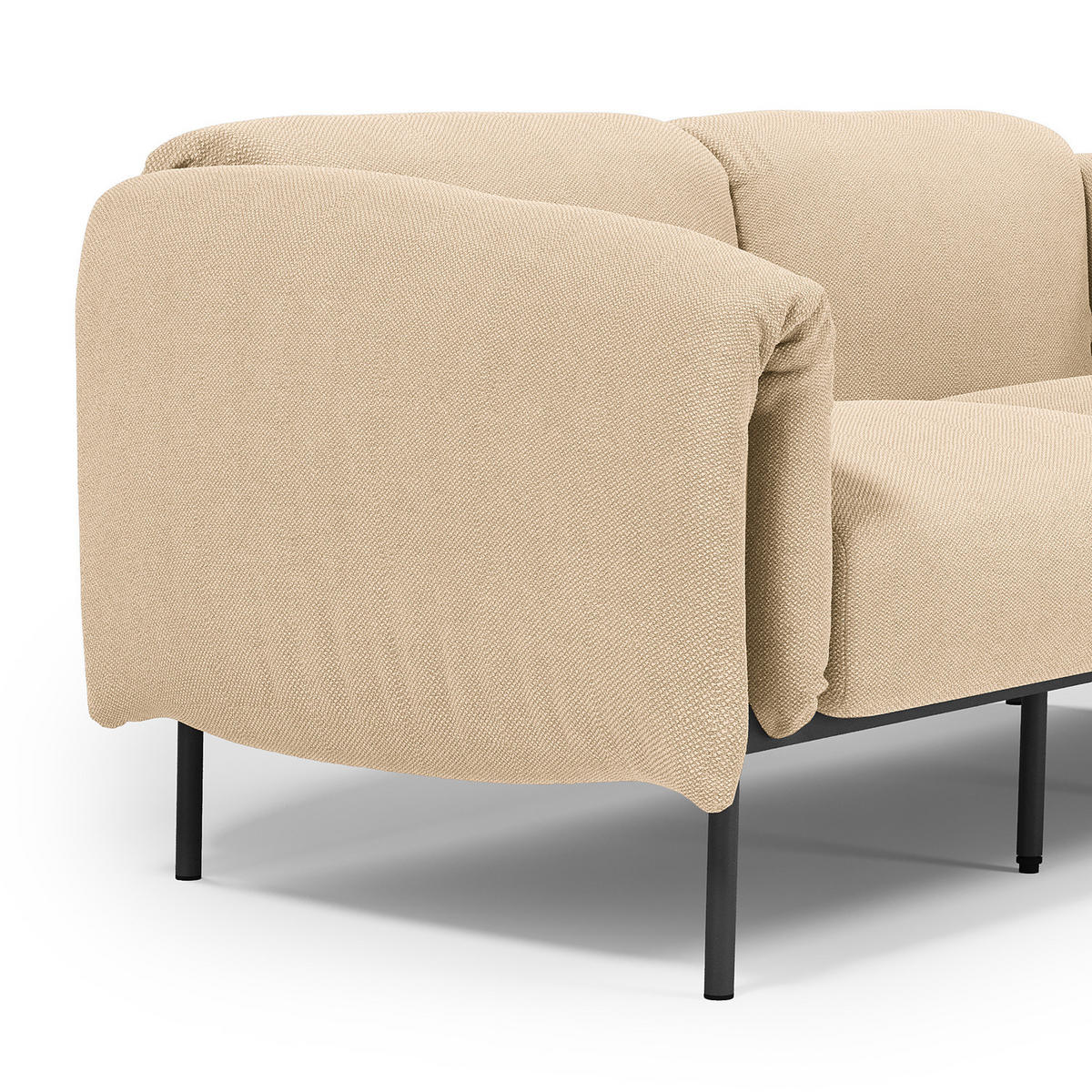 2-SITZER OUTDOOR-SOFA - Beige, Textil/Metall (184/70/98cm) - home24