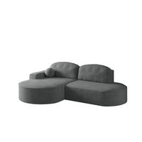 ECKSOFA mit Schlaffunktion und Bettkasten Modena Runden stoff Arena Anthrazit Links - Anthrazit, Holz (179/278cm) - Kaiser Möbel