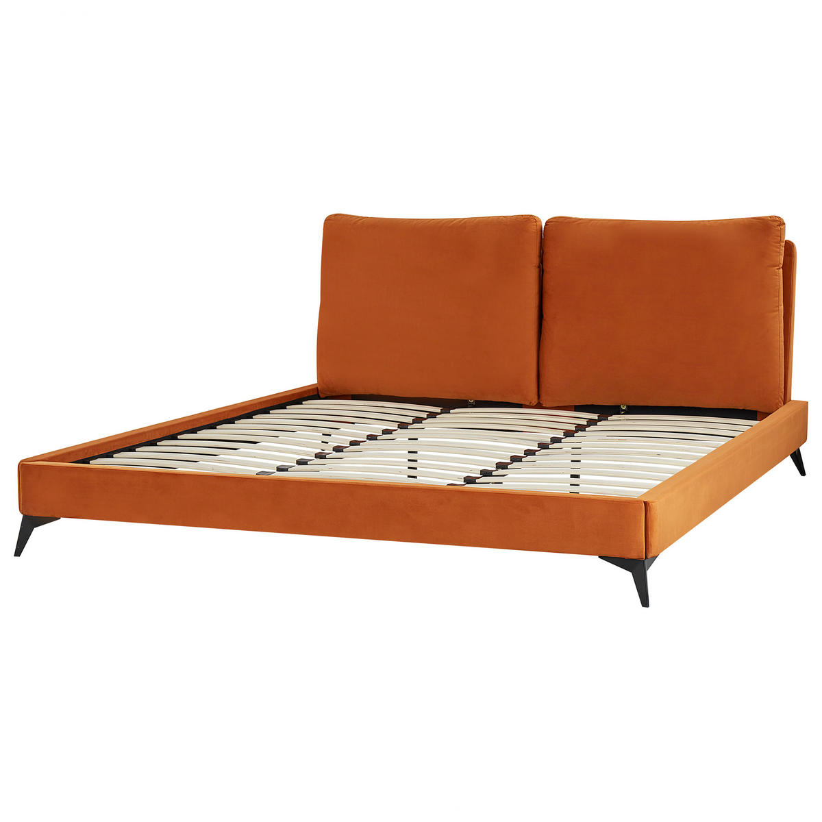 POLSTERBETT 180/200cm Orange Melle - Orange, Textil (180/200cm) - Beliani