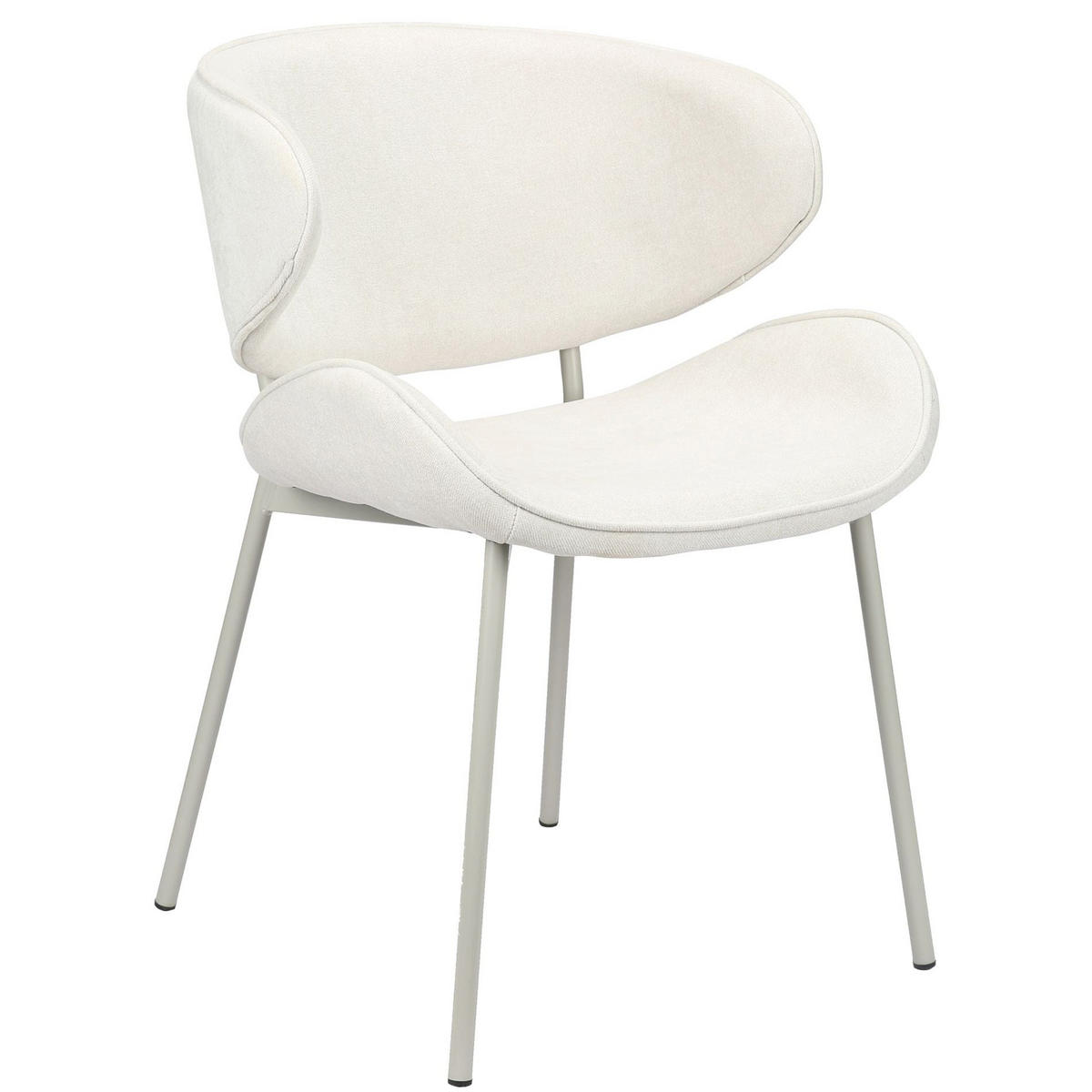 POLSTERSTUHL Pretically Creme - Beige/Creme, Textil/Metall (53/80/59cm) - Selsey