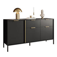 KOMMODE LARETTO 153 cm 3D2S anthrazit - Schwarz, Holzwerkstoff (153/81.4/40cm) - Lookway
