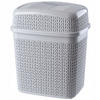 ABFALLBEHÄLTER mit Klappdeckel, 5L, grau - Grau, Kunststoff (19/14cm) - KADAX