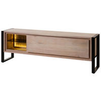 LOWBOARD Akazie / Altholz 180x40x60 natur lackiert DENVER #115 - Naturfarben, Holz (180/60/40cm) - Massivmoebel24