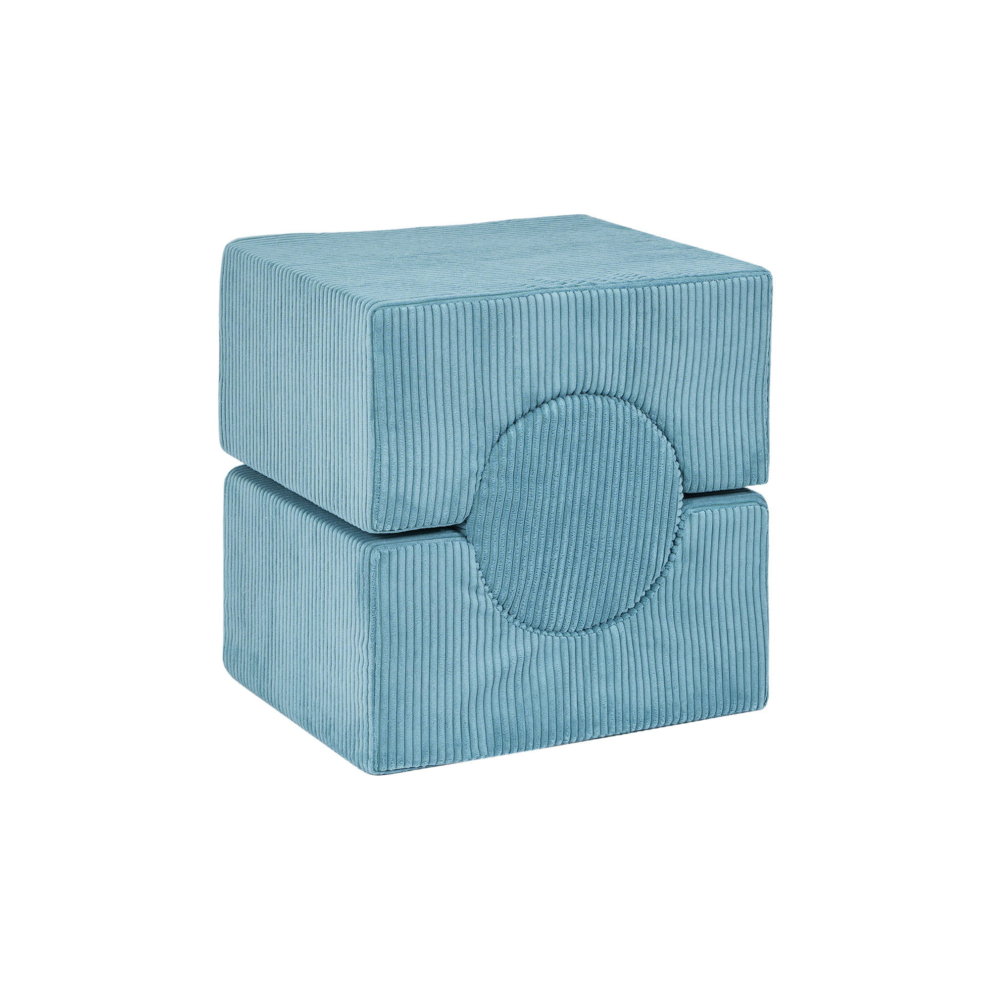 SCHAUMSTOFF-BAUSTEINE für Kinder, Shape, Cord, Türkis - Türkis, Textil (45/30/55cm) - MeowBaby