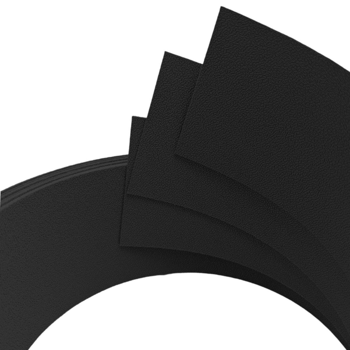 SICHTSCHUTZSTREIFEN Premium Akzentstreifen Set Drittel Schwarz 2,55m - Schwarz, Kunststoff (255/6.3cm) - ZAUN|ZU