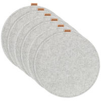 SITZKISSEN mit Antirutschnoppen 6er-Set - Hellgrau, Textil (35cm) - Miqio Design