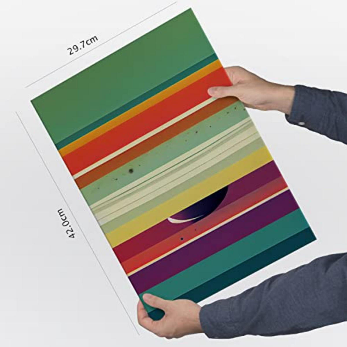 POSTER Set mit 4 Teilt Abstrakt Moderne Galaxien A3 Rahmenlos - Klar, Papier (29.7/3cm) - Nacnic