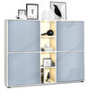 HIGHBOARD Cuba Türen in Denim matt - Pastellblau, Holzwerkstoff (130.5/105.5/35.5cm) - Vladon