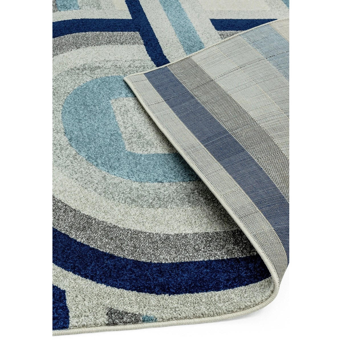 TEPPICH für Wohn- und Schlafzimmer im Retro-Stil von AVON Blau 160 x 230 cm - Blau, Textil (160/230cm) - Novatrend