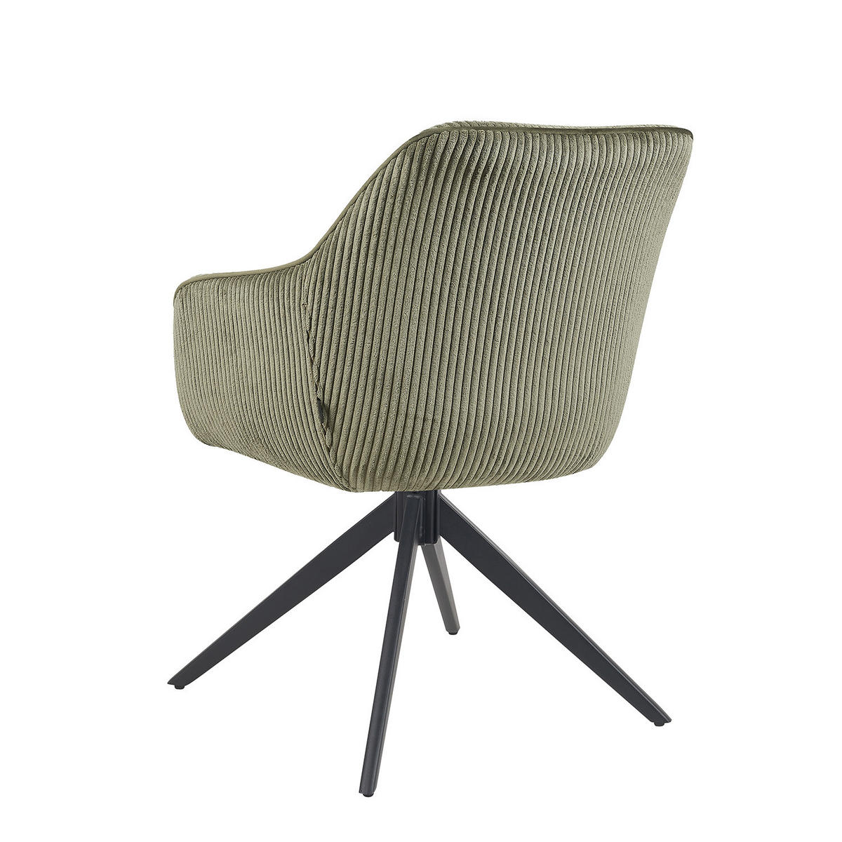 ARMLEHNSTUHL ARVIT - Schwarz/Grün, Textil/Metall (58/87/61cm) - B&D Home