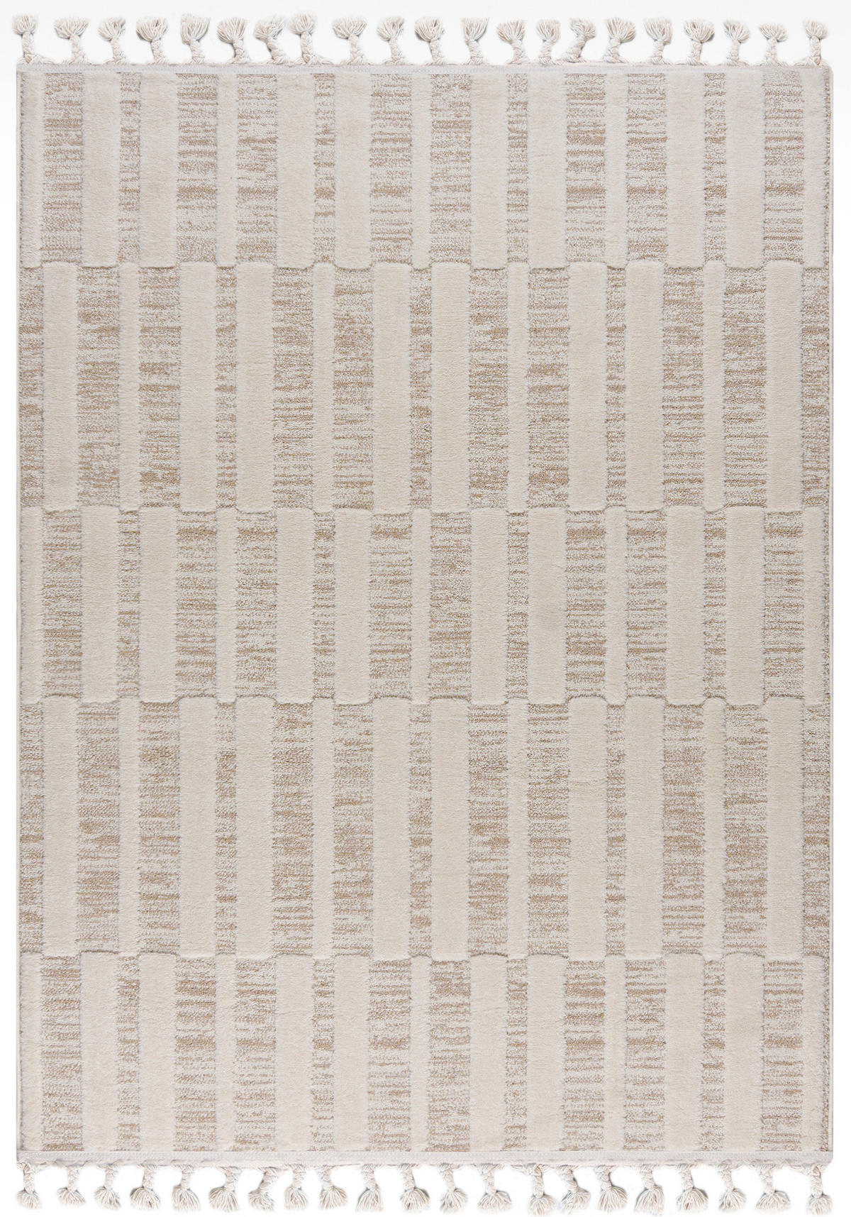 TEPPICH Beige Geometrisch, Moderne 250 x 350 cm - Sandfarben/Beige, Textil (250/350cm) - Mazovia