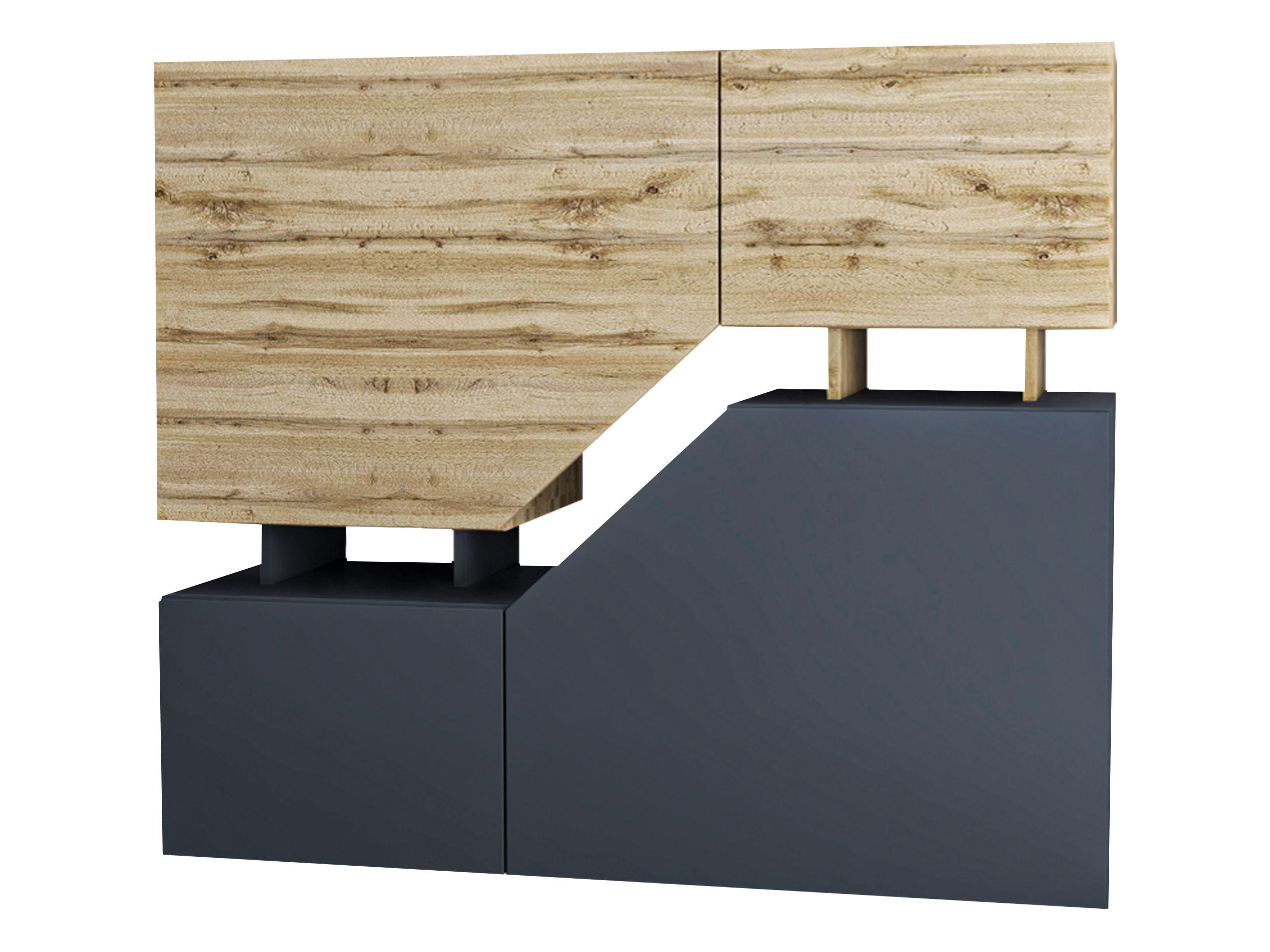 KOMMODE Ceelias - Anthrazit, Holzwerkstoff (120/100/35cm) - MIRJAN24