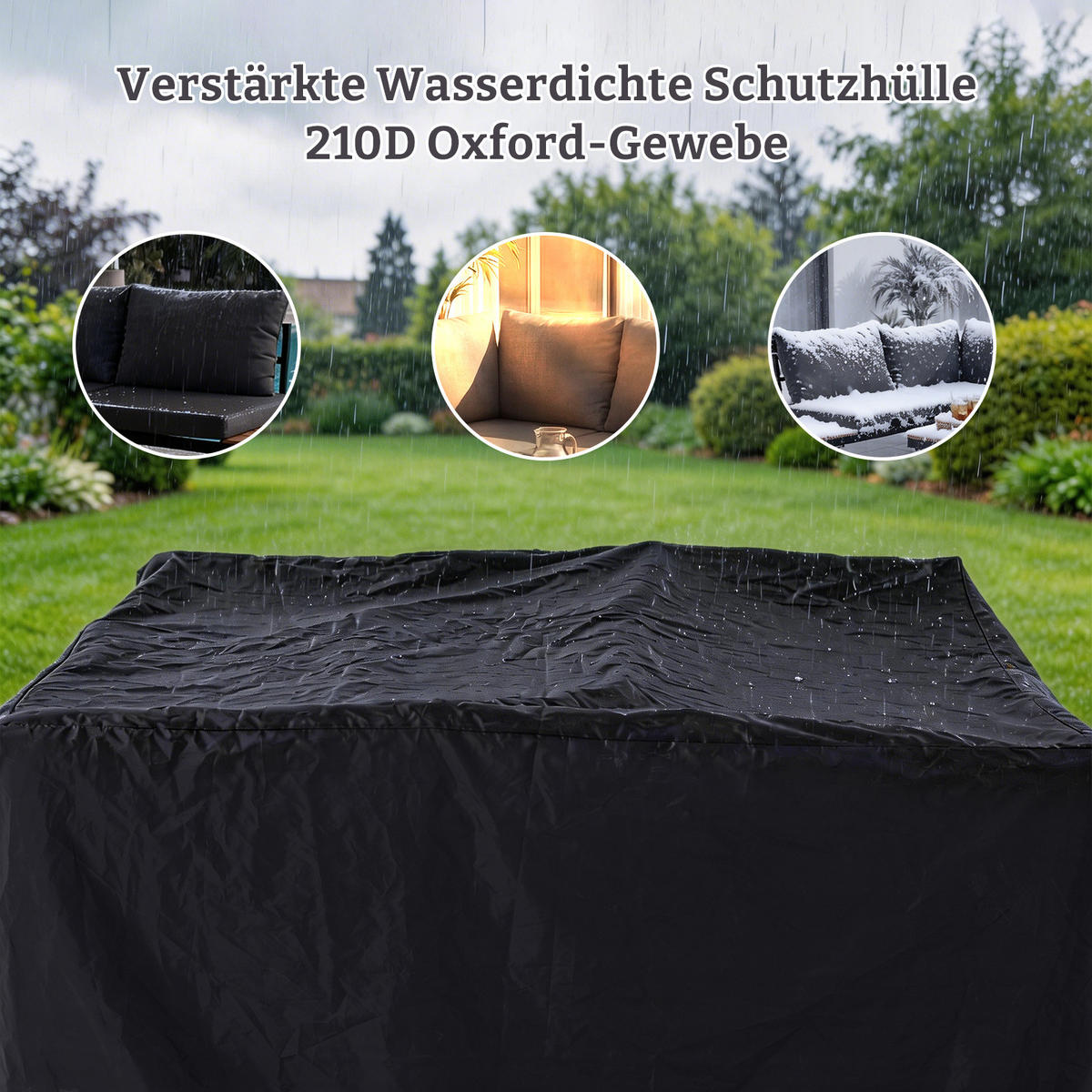 GARTENLOUNGE Set ,SF05 - Grau, Metall