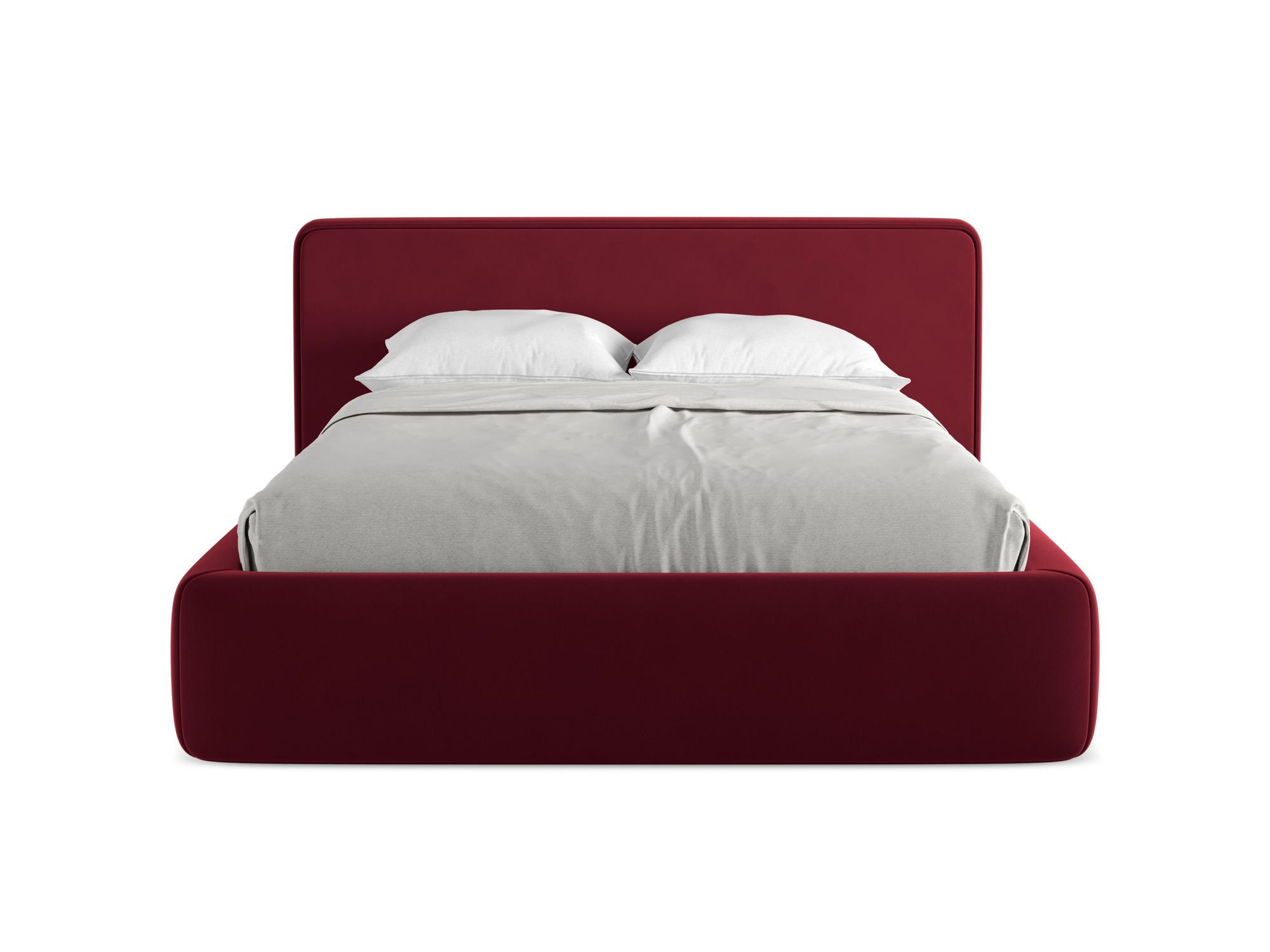 POLSTERBETT mit Bettkasten und Lattenrost 180x225 Rot - Bordeaux/Rot, Kunststoff/Textil (140/200cm) - Makamii
