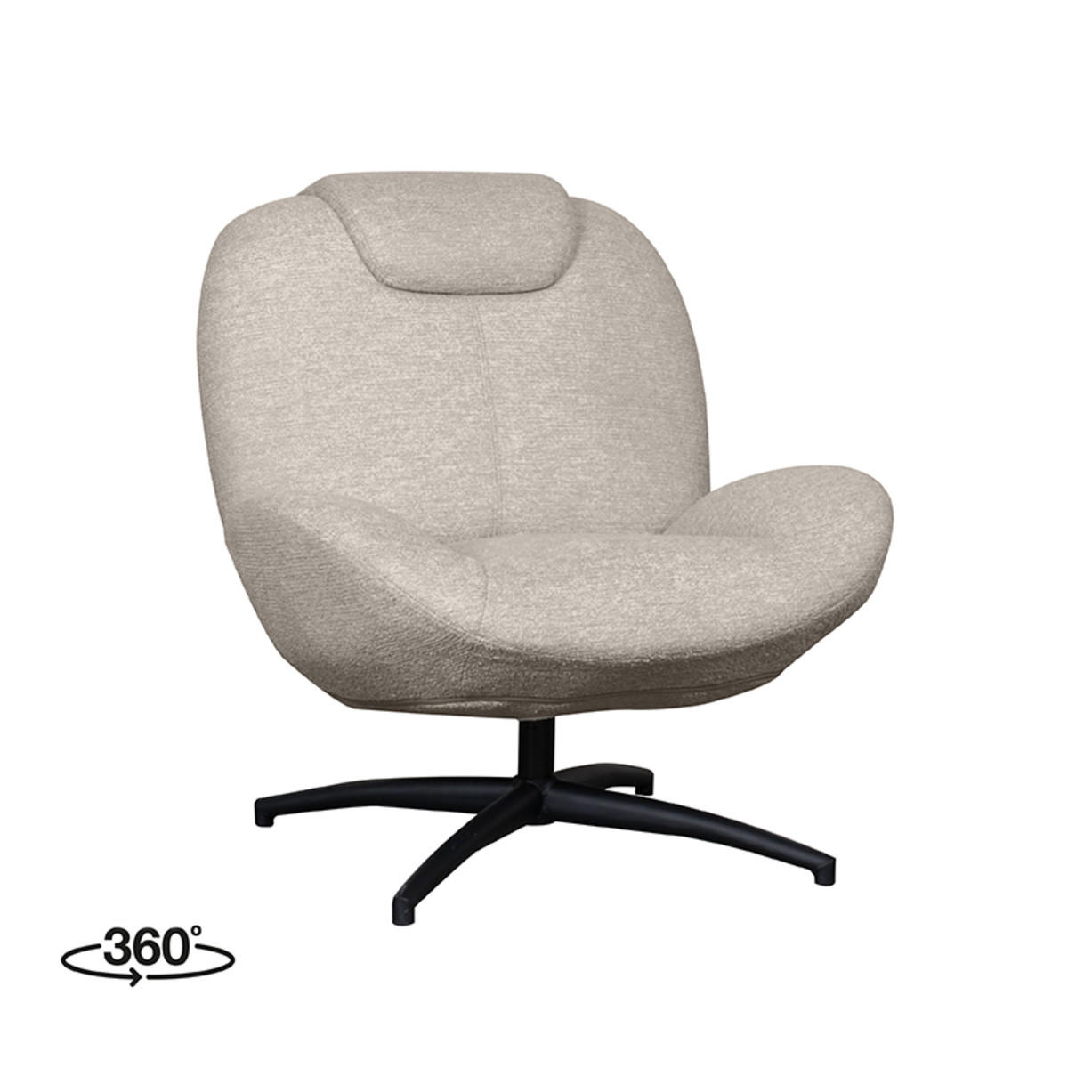 SESSEL Clayton Taupe 89/82/91 cm - Taupe, Textil (82/91/89cm) - LABEL51