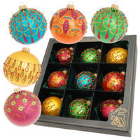 CHRISTBAUMKUGELN Set Marrakesch Mehrfarbig 8cm (Glas / 9 Stk.) - Multicolor, Glas (8/8/8cm) - Krebs Glas Lauscha