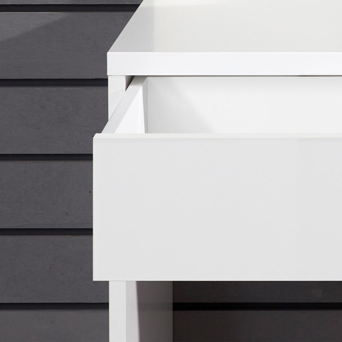 SCHMINKTISCH Basix Weiß - Weiß, Holzwerkstoff (85/140/40cm) - Trendteam