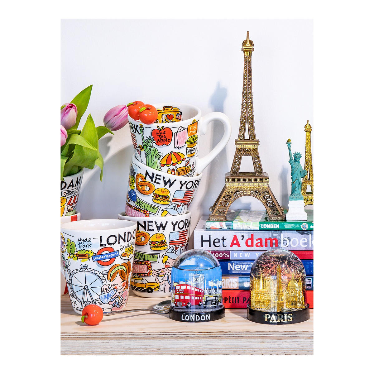 BECHER Blond Stadtikone London in Bunt - 350 ml - Multicolor, Keramik (0.35L) - Blond Amsterdam