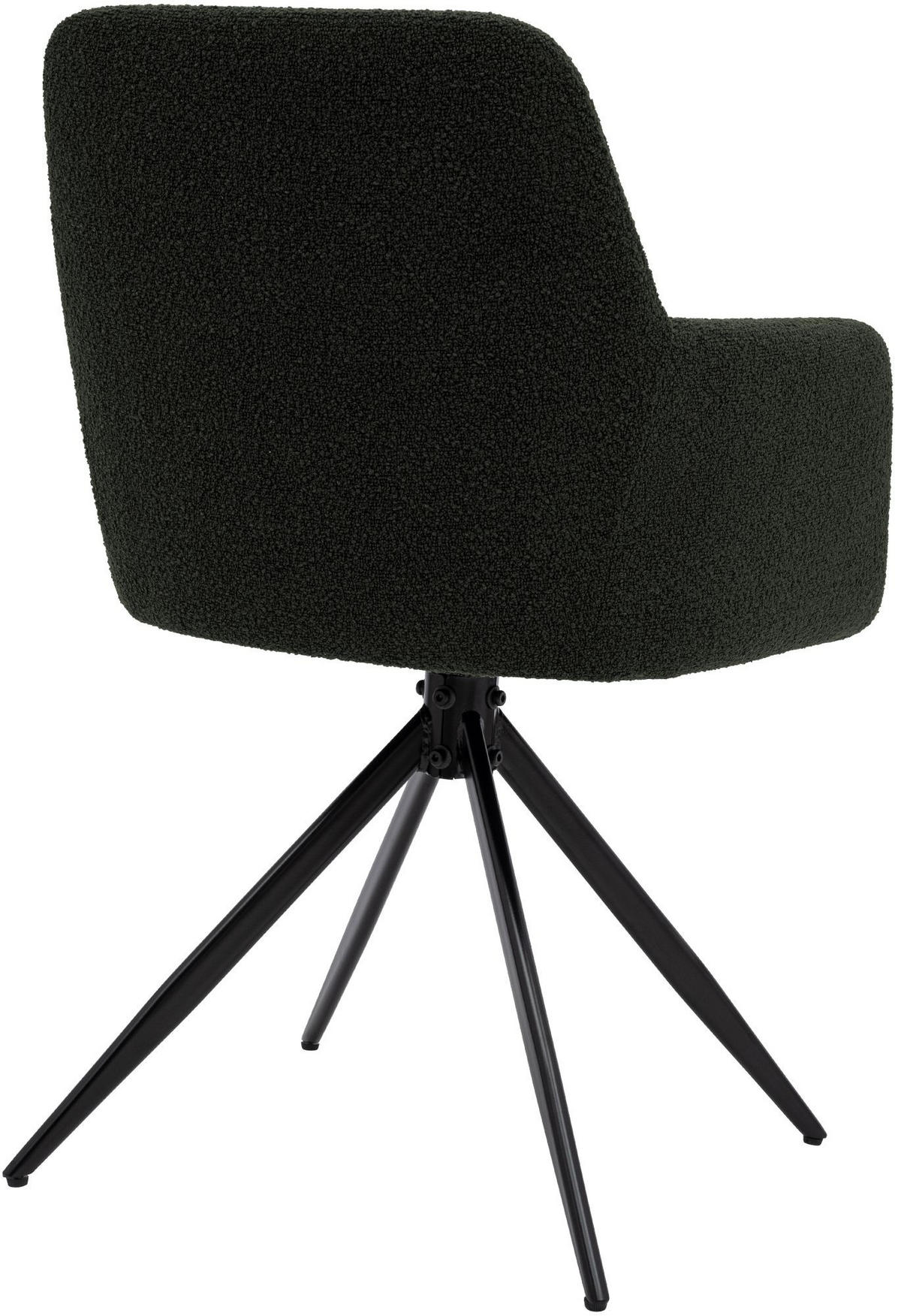 ESSZIMMERSTUHL Stoff Grün - Schwarz/Grün, Textil/Metall (56/82/58cm) - CLP