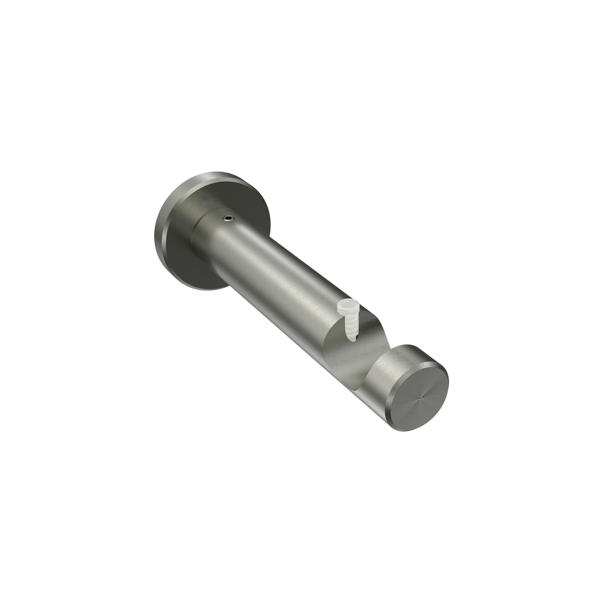 TRÄGER FÜR GARDINENSTANGEN 20 mm Ø, 1-läufig, Trend Edelstahl - Edelstahlfarben, Metall (11.1/4/4cm) - INTERDECO