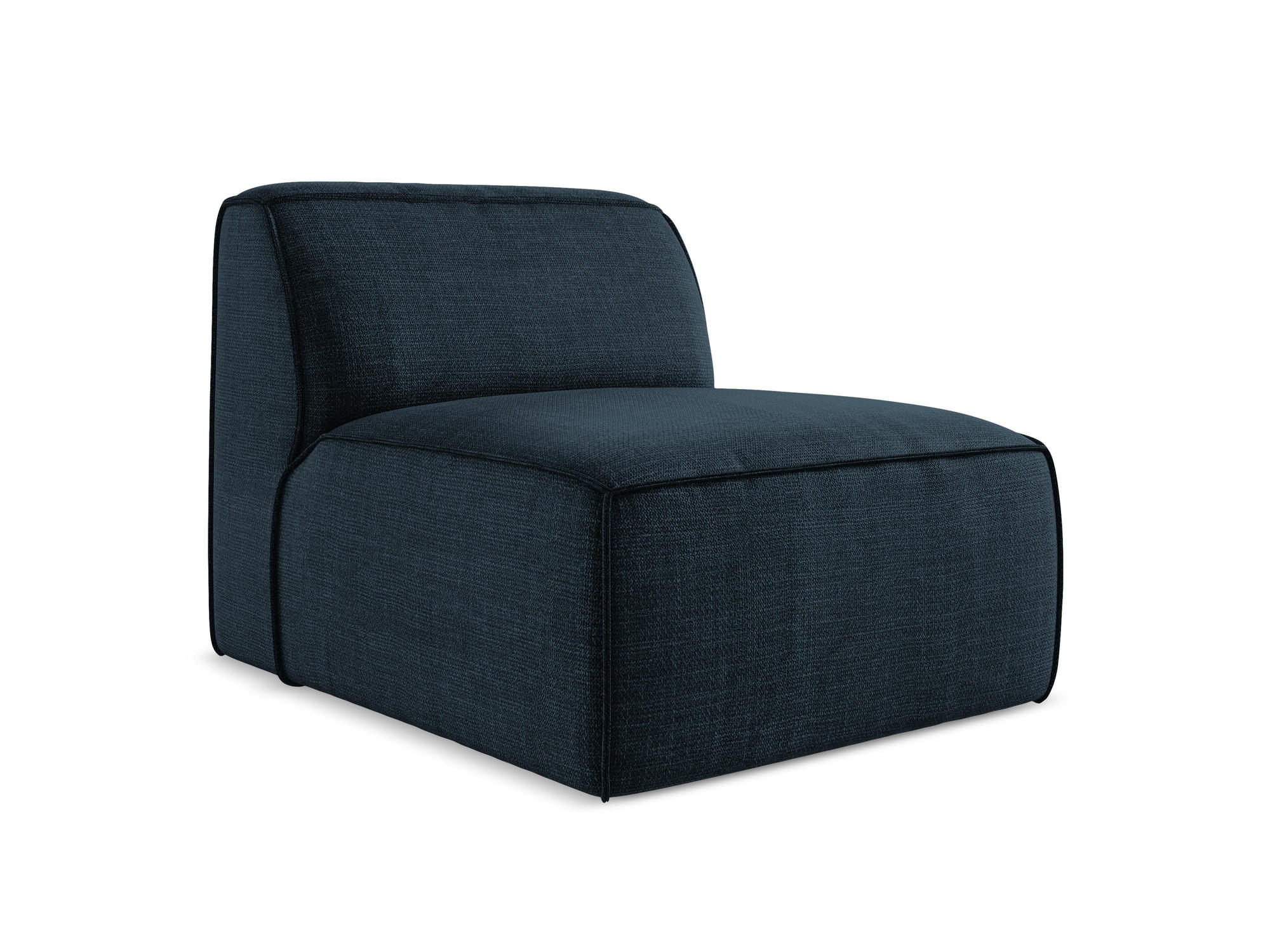 SOFAELEMENT Strukturstoff Blau - Blau/Schwarz, Holzwerkstoff/Kunststoff (80/70/102cm) - Makamii