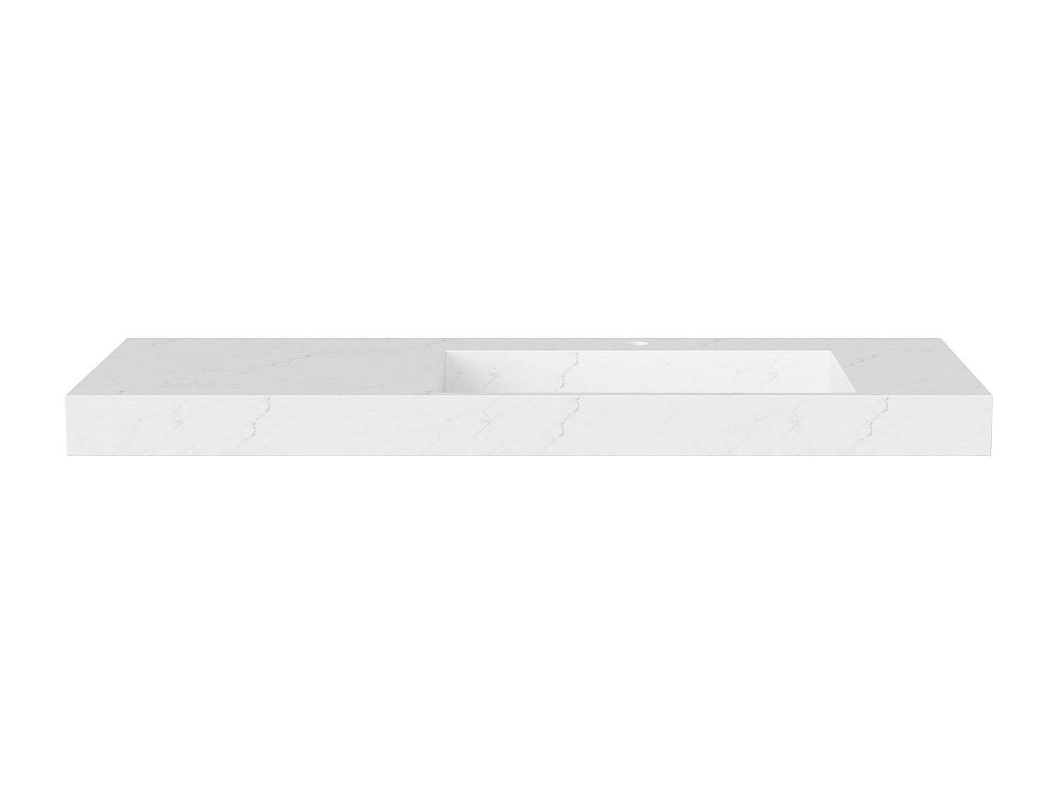 Vente-Unique Hängewaschbecken Weiß 120.2x8x45.2 cm