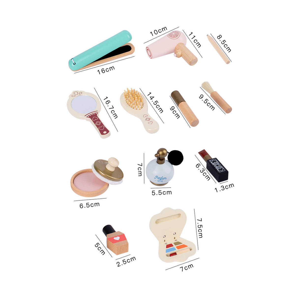 HOLZSPIELZEUG MAKEUP-SET - Multicolor, Holz (16/16.7cm)