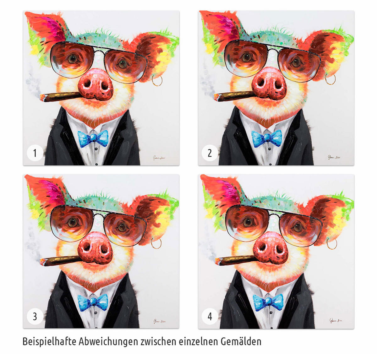 ACRYLBILD HANDGEMALT 80/80 cm - Multicolor, Holz/Textil (80/80cm) - KUNSTLOFT