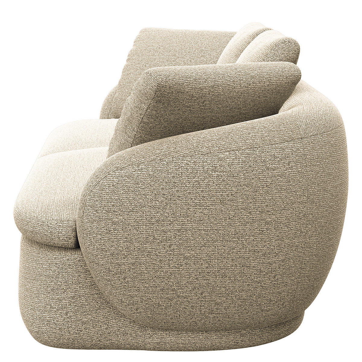 3-SITZER SOFA - Creme, Textil (217/74/102cm) - home24