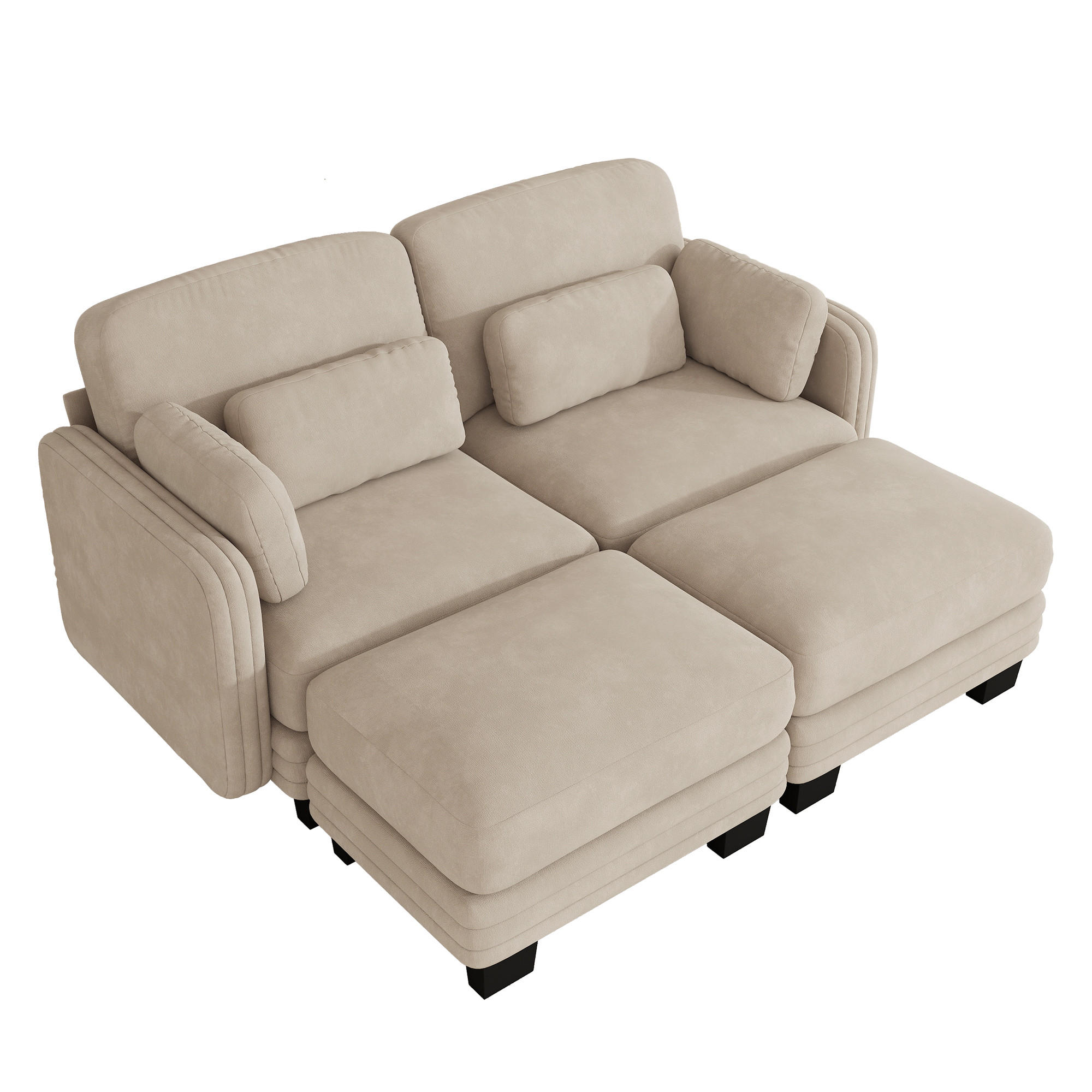 ComfortXL 2-Sitzer-Sofa Hellbraun 176x88x143 cm