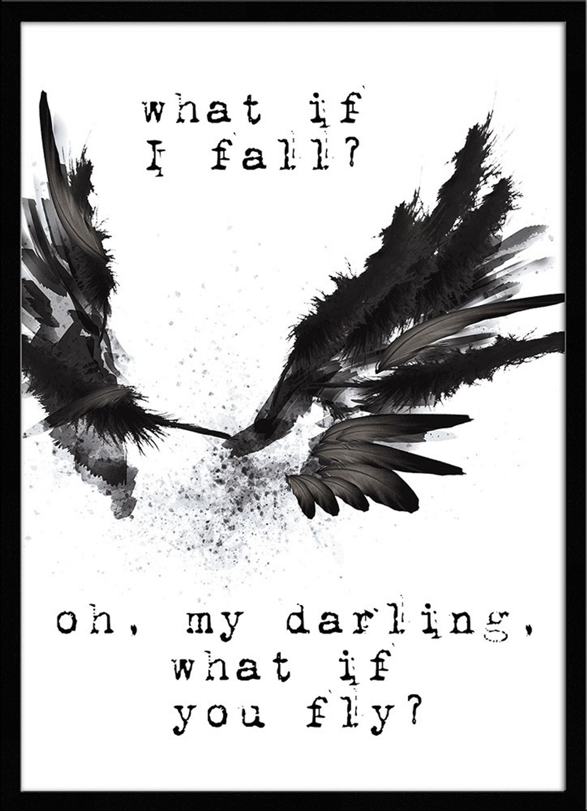 BILD mit Rahmen 51x71 cm Spruch: Motivation - Weiß, Holz (51/71cm) - artissimo