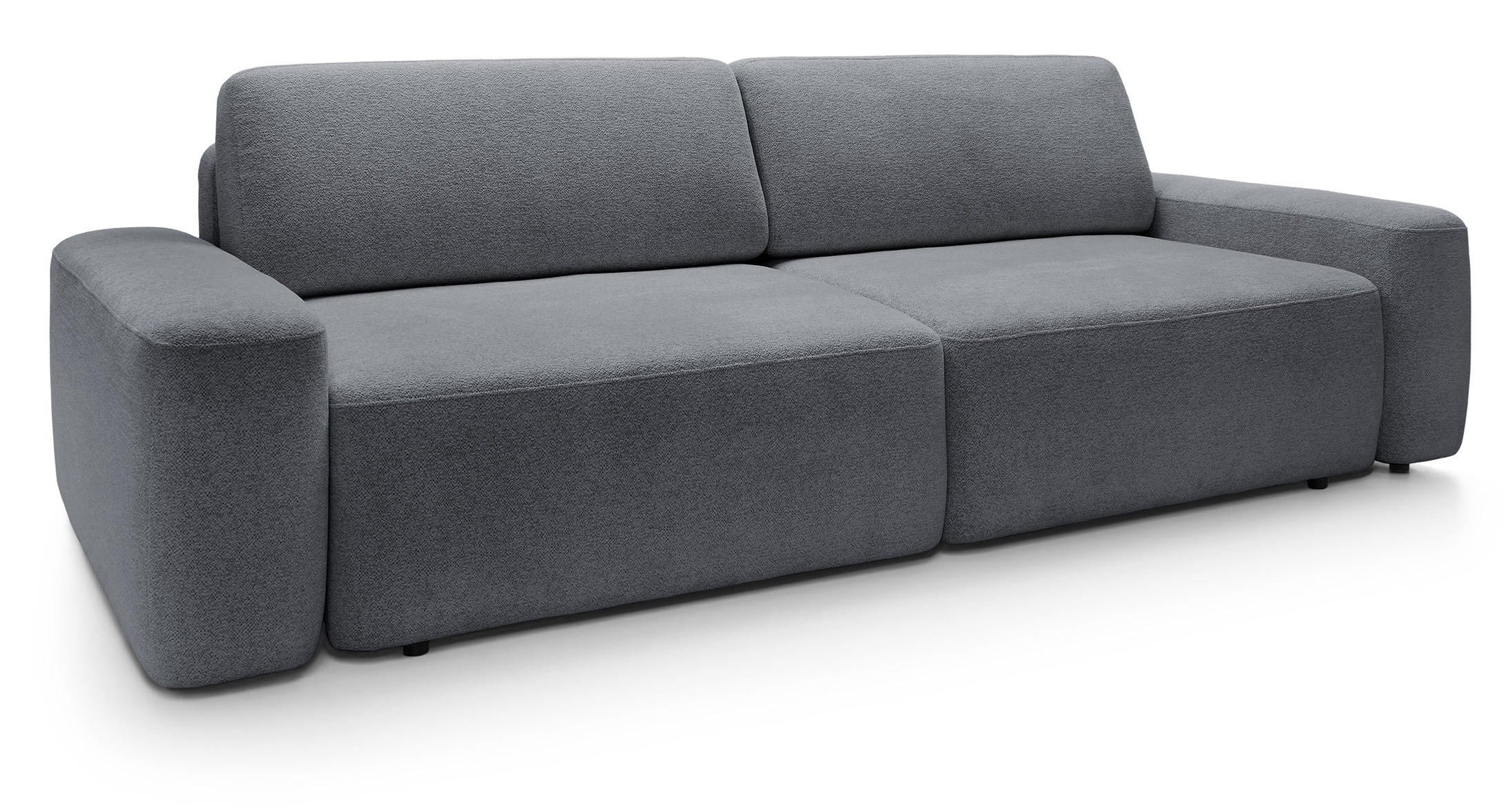 POLSTERSOFA 260 cm Orea, Schlaffunktion, Bettkasten, Dunkelgrau - Dunkelgrau, Holz (257/82/105cm) - Emporius