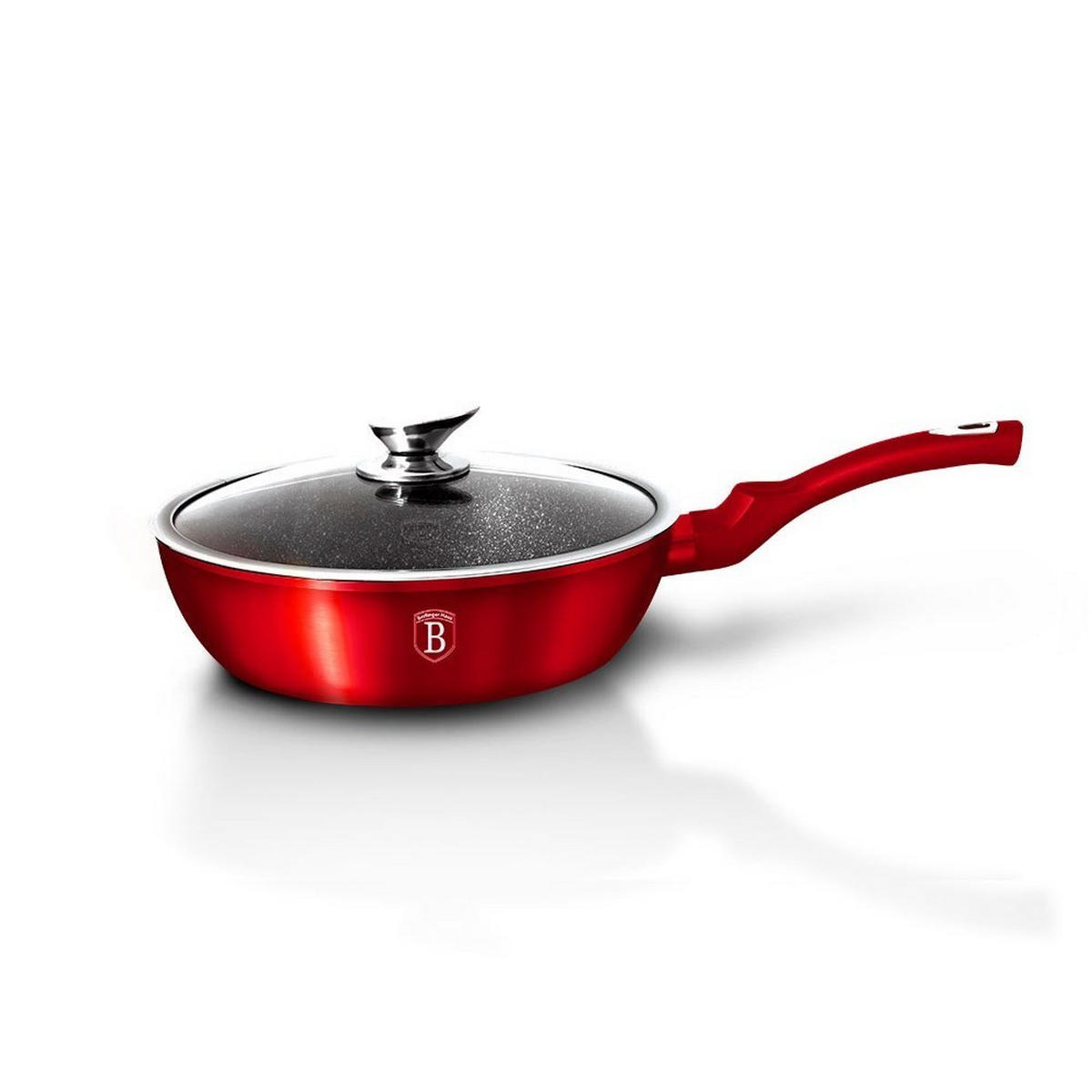 PFANNE Rot 24/24/6.5 cm BH1259 - Rot, Metall (24cm) - Berlinger Haus