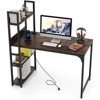 DATORBORD Brunt - Brun, Träbaserade material (65/120/130cm) - COSTWAY