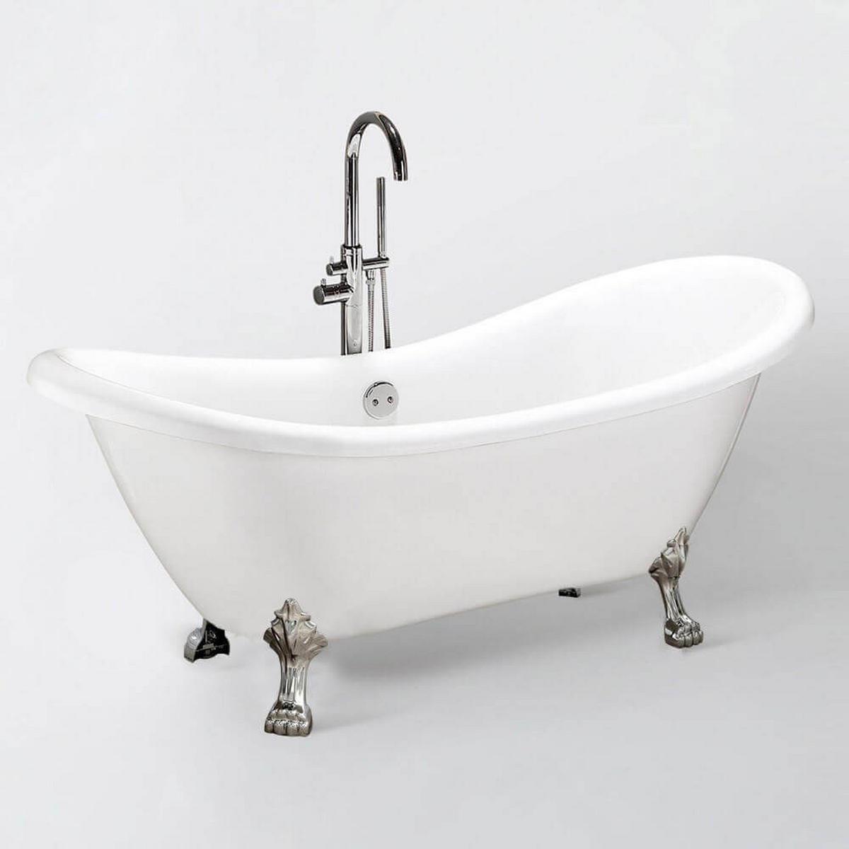 FREISTEHENDE Badewanne FAMA - 176 x 74 cm - Weiß, Keramik (176/79/74cm) - Home Deluxe