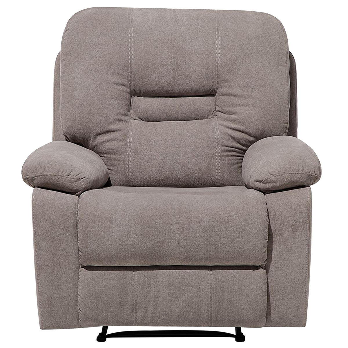 SESSEL Polsterbezug taupe verstellbar Bergen - Beige/Schwarz, Textil (85/101/74cm) - Beliani