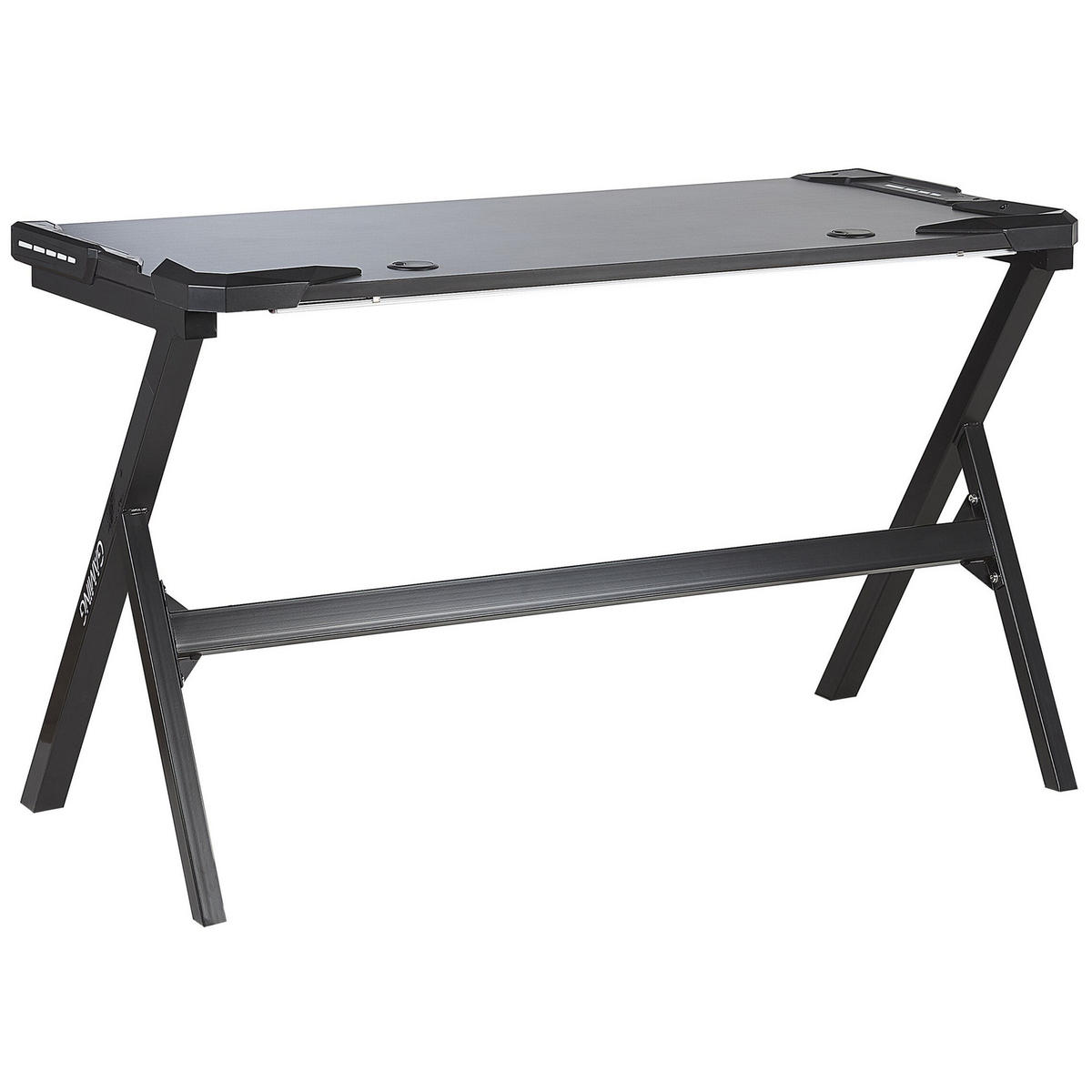 SPIELTISCH schwarz 120/60/71 cm Danvers - Schwarz, Holzwerkstoff (60/120/71cm) - Beliani
