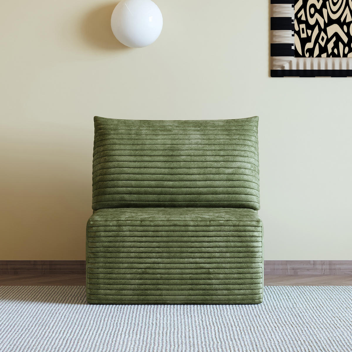 SOFAELEMENT DE-34721 Modulares 1‑Sitzer‑Element Grün - Grün, Textil (95/83/70cm) - ComfortXL